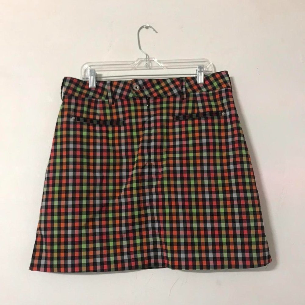 Plaid colourful golf skirt